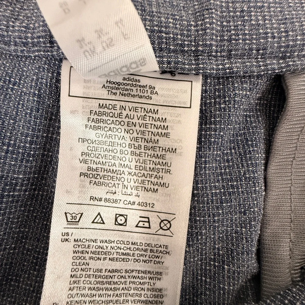 (Lot of 2) Adidas Golf Shorts Mens 34 Pre-Owned Grey/Blue Textured Performance